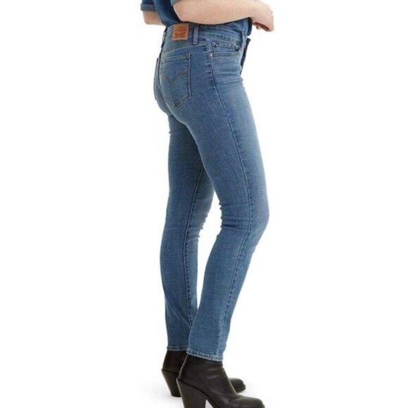 Levi's Strauss 711 Skinny Filiform Blue Jeans Size 27 Skinny Leg, Mid-Rise, - Picture 3 of 10